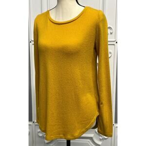 Old Navy Mustard Textured Long-Sleeve Top-Women's XS